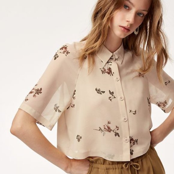 Wilfred Tops - Aritiza Wilfred Henrietta Cropped Blouse